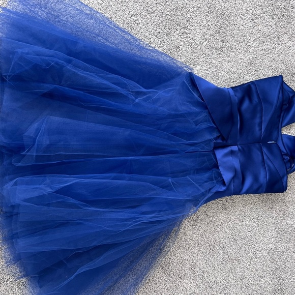 NWT! $650 Nha Khanh Navy Blue Strapless Tulle Dress Size 6 Party Wedding Prom - Picture 12 of 14